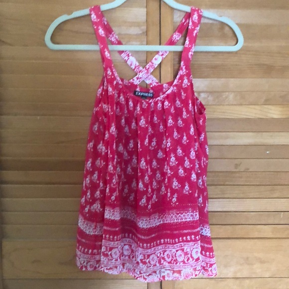 Express Tops - ❤️ 5/$25 Sheer Express Top with Crisscross Straps